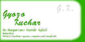 gyozo kuchar business card