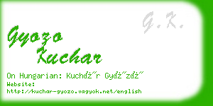 gyozo kuchar business card